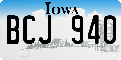 IA license plate BCJ940