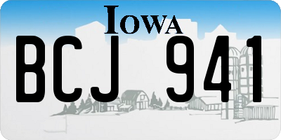 IA license plate BCJ941