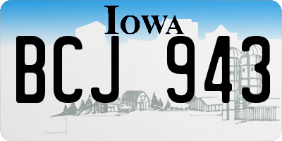 IA license plate BCJ943