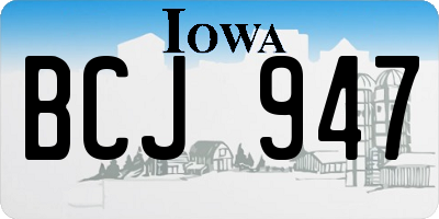 IA license plate BCJ947