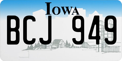 IA license plate BCJ949