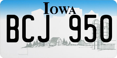 IA license plate BCJ950