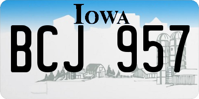 IA license plate BCJ957