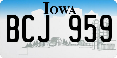 IA license plate BCJ959