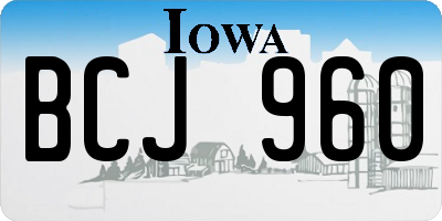 IA license plate BCJ960