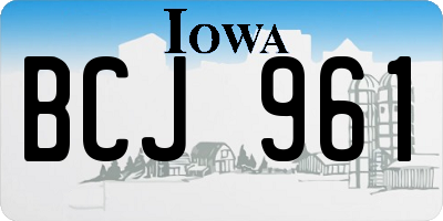 IA license plate BCJ961