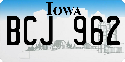 IA license plate BCJ962