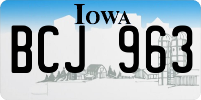 IA license plate BCJ963