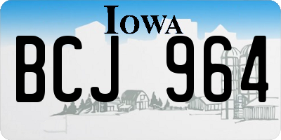 IA license plate BCJ964