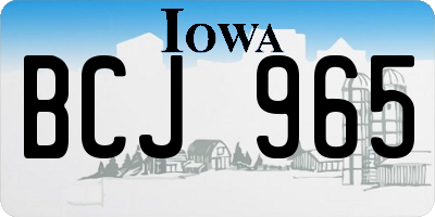 IA license plate BCJ965