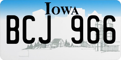 IA license plate BCJ966