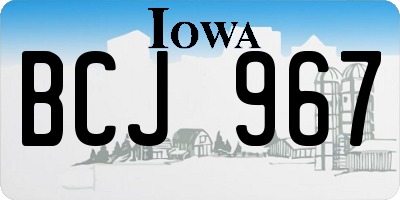 IA license plate BCJ967