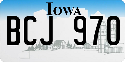 IA license plate BCJ970
