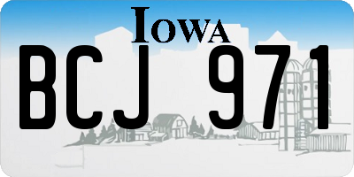 IA license plate BCJ971