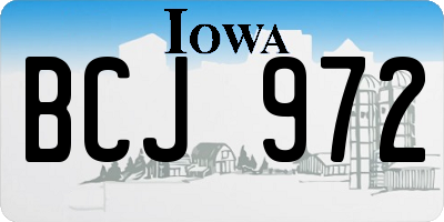 IA license plate BCJ972