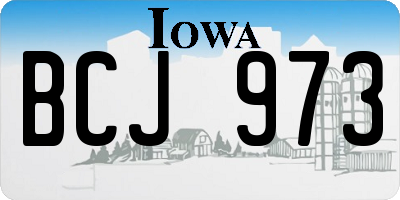 IA license plate BCJ973