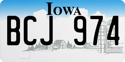 IA license plate BCJ974
