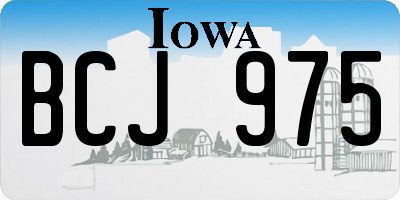 IA license plate BCJ975