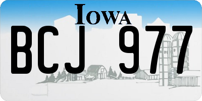 IA license plate BCJ977