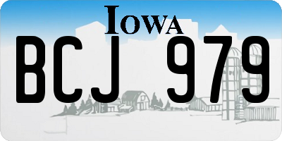 IA license plate BCJ979