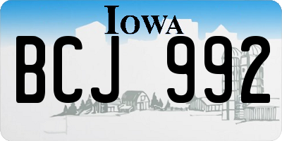 IA license plate BCJ992