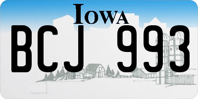 IA license plate BCJ993