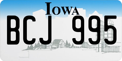 IA license plate BCJ995