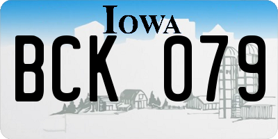IA license plate BCK079