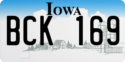 IA license plate BCK169