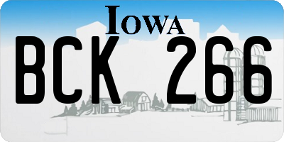 IA license plate BCK266