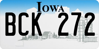 IA license plate BCK272