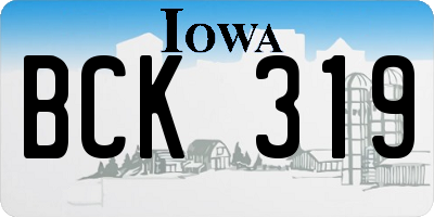 IA license plate BCK319