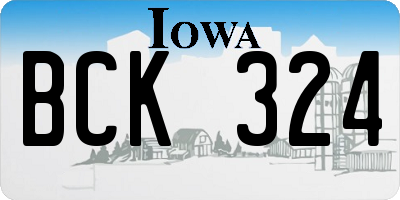 IA license plate BCK324