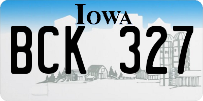 IA license plate BCK327