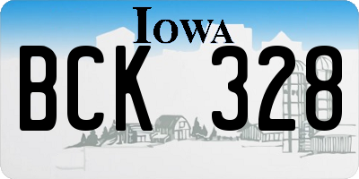 IA license plate BCK328