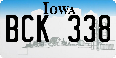 IA license plate BCK338