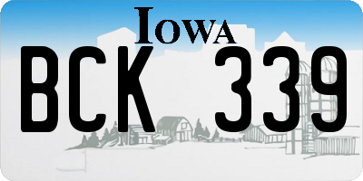 IA license plate BCK339