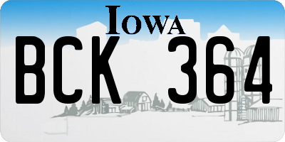 IA license plate BCK364