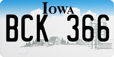 IA license plate BCK366