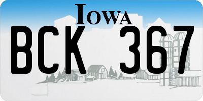 IA license plate BCK367