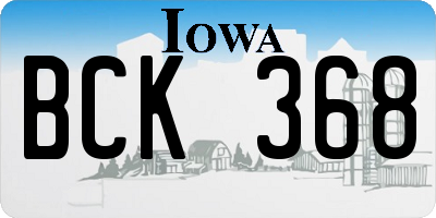 IA license plate BCK368