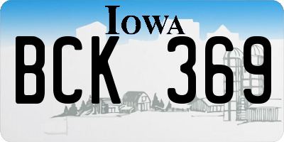 IA license plate BCK369
