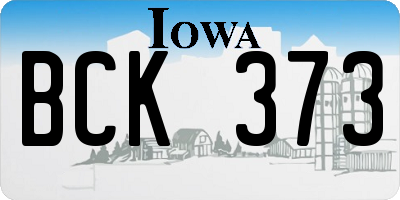 IA license plate BCK373