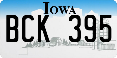 IA license plate BCK395