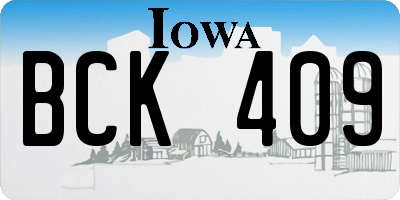 IA license plate BCK409