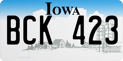 IA license plate BCK423