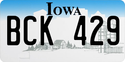IA license plate BCK429