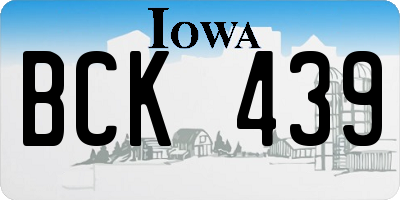 IA license plate BCK439