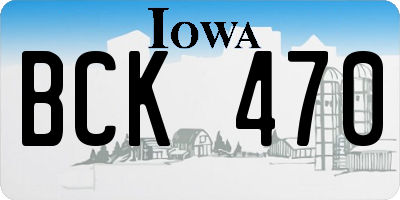 IA license plate BCK470