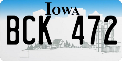 IA license plate BCK472